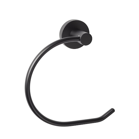 Sure-Loc Hardware Sure-Loc Hardware Lugano Solid Brass Towel Ring, Flat Black LG-TR2SB FBL